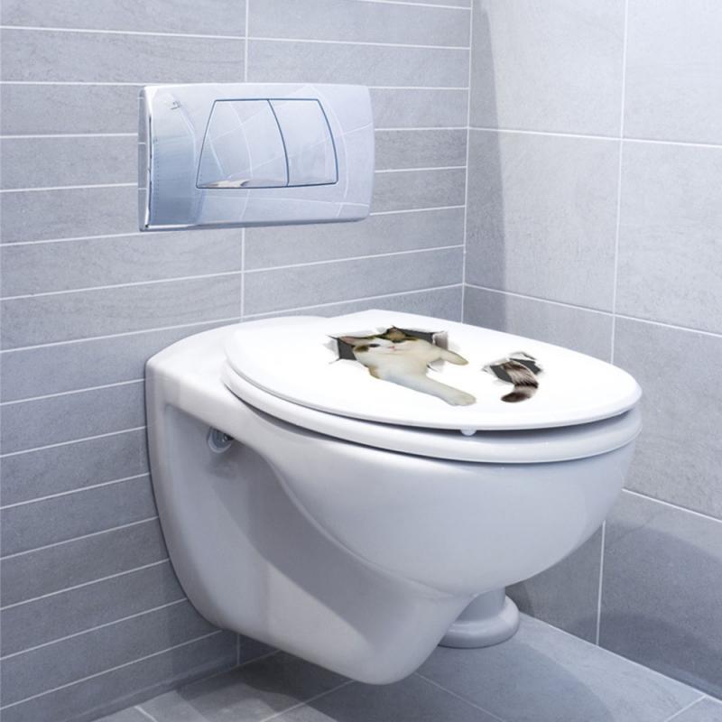 3D Cute DIY Cat Decals Family Wall Stickers Animal Sticker Window Room Decorations Bathroom Toilet Seat Decor Cartoon Art Decals