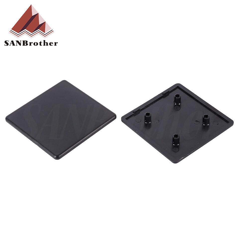 Plaque de couverture de capuchon d&#39;extrémité, profilé aluminium en Nylon noir pour Extrusion d&#39;aluminium EU /2040/3030/4040/4080/4545/5050/6060/100100 10 pièces