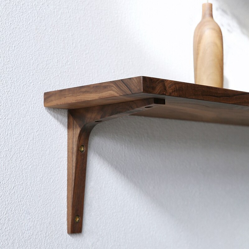 Solid wood wall shelf support bracket living room Storage rack bracket tripod