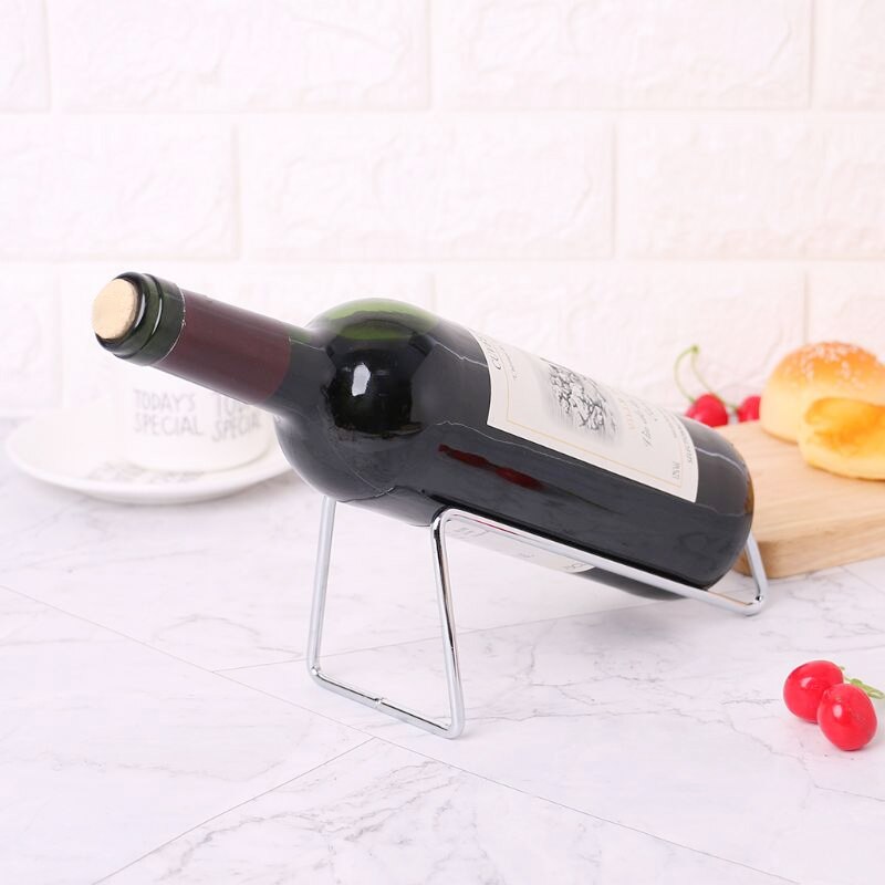 Rødvin øl vinholder enkel galvanisering jern håndverk vin display rack husholdning vin flaske lagring rack tilbehør