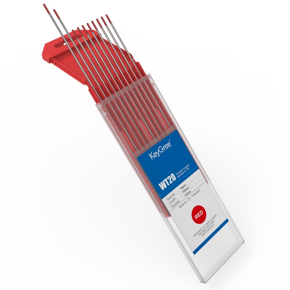 Électrode professionnelle de tungstène de KeyGree 1.6mm * 10 longueur: tige de TIG de 150mm pour la Machine de soudure de TIG/torche de TIG