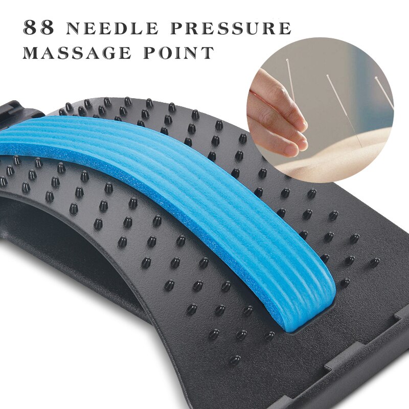 3 Levels Adjustable Lumbar Back Massage Stretcher Waist Support Spine Trainer Relieve Spinal Equipment Orthopedic Back Stretcher