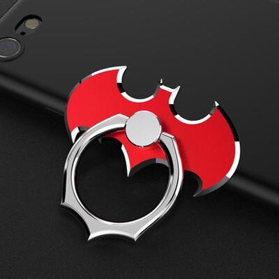 Bat Finger Ring HolderCell Mobile Phone Desktop Stand Mount For iPhone 11X 8 7 XS Bat Metal Smartphone 360 Degree Desk Holder