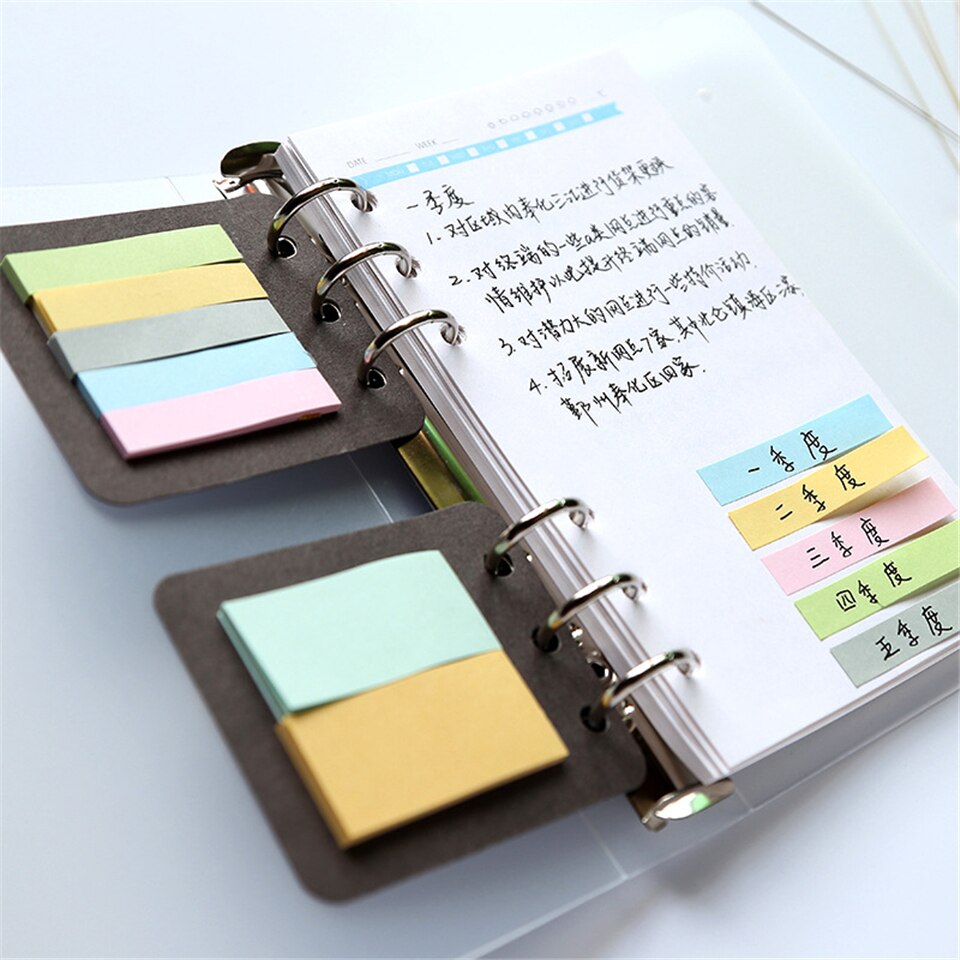 2 Stks/set A5 A6 Spiraal Notebook Sticky Note Planner Index Stickers Dokibook Accessoire Planner Notebook Accessoires