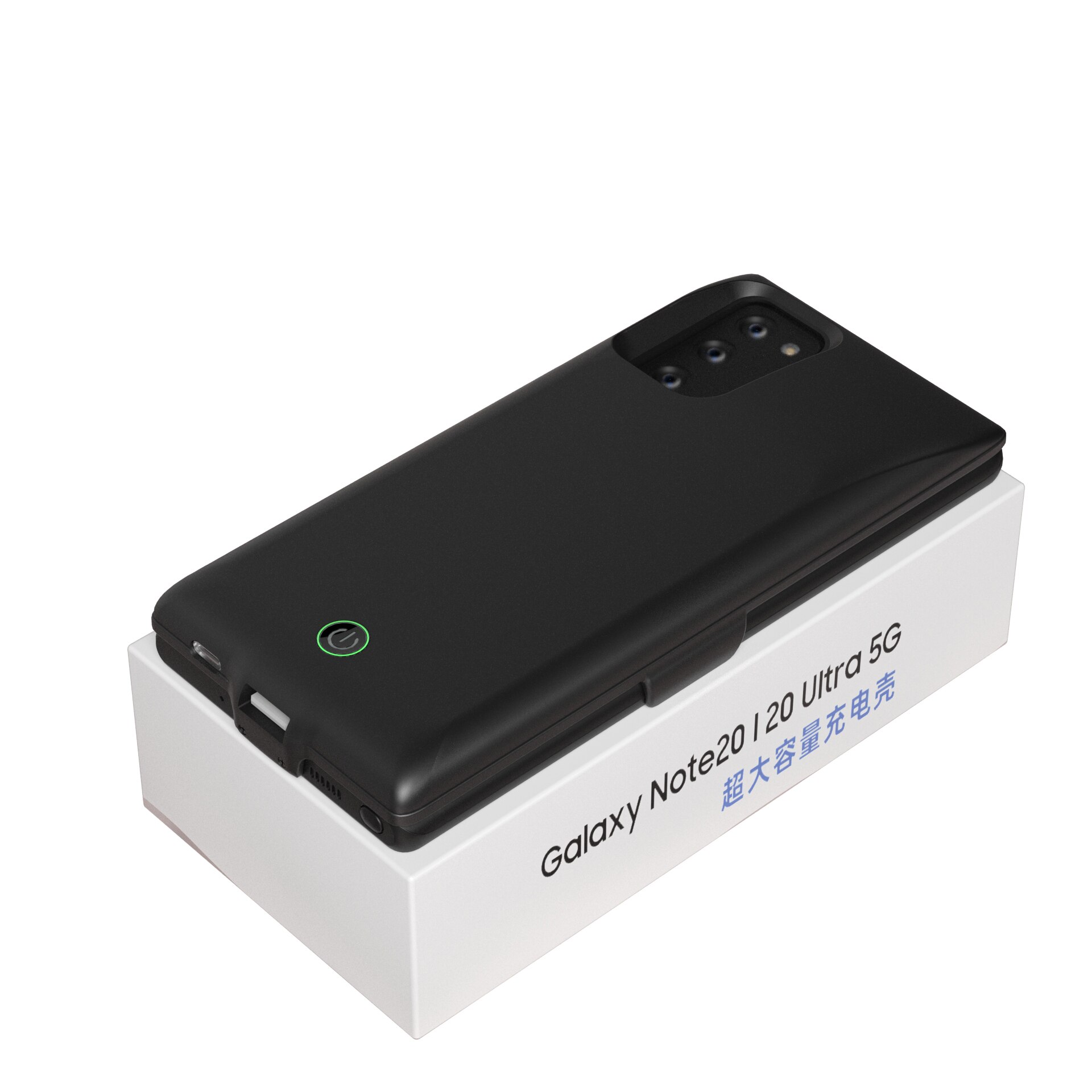 Battery Charger Case For Samsung Galaxy Note 20 Ultra Note20 7000nAH Anti fall Portable Battery Hard Back Cover: Note 20 Black