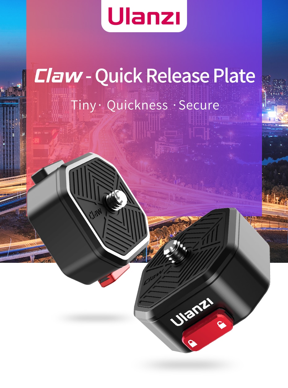 Ulanzi Klauw Quick Release Plaat Klem Quick Instal Systeem Dslr Gopro Action Camera Klem Quick Switch Kit