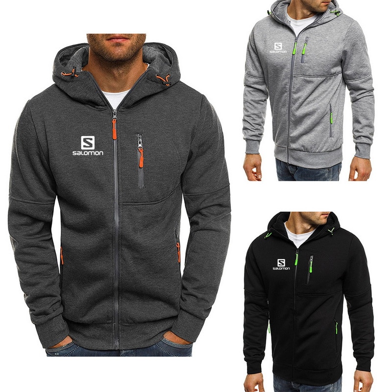 Syksy miesten takit huppari takki s painettu rento hupullinen takki vetoketjullinen neuletakki plus fleece m -3xl