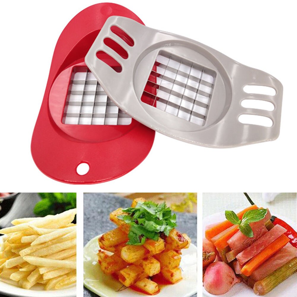 Groente Franse Fry Rvs Tool Messen Vierkant Rooster Potato Chip Cutter Fruit Woonaccessoires Makkelijk Schoon Koken Dunschiller