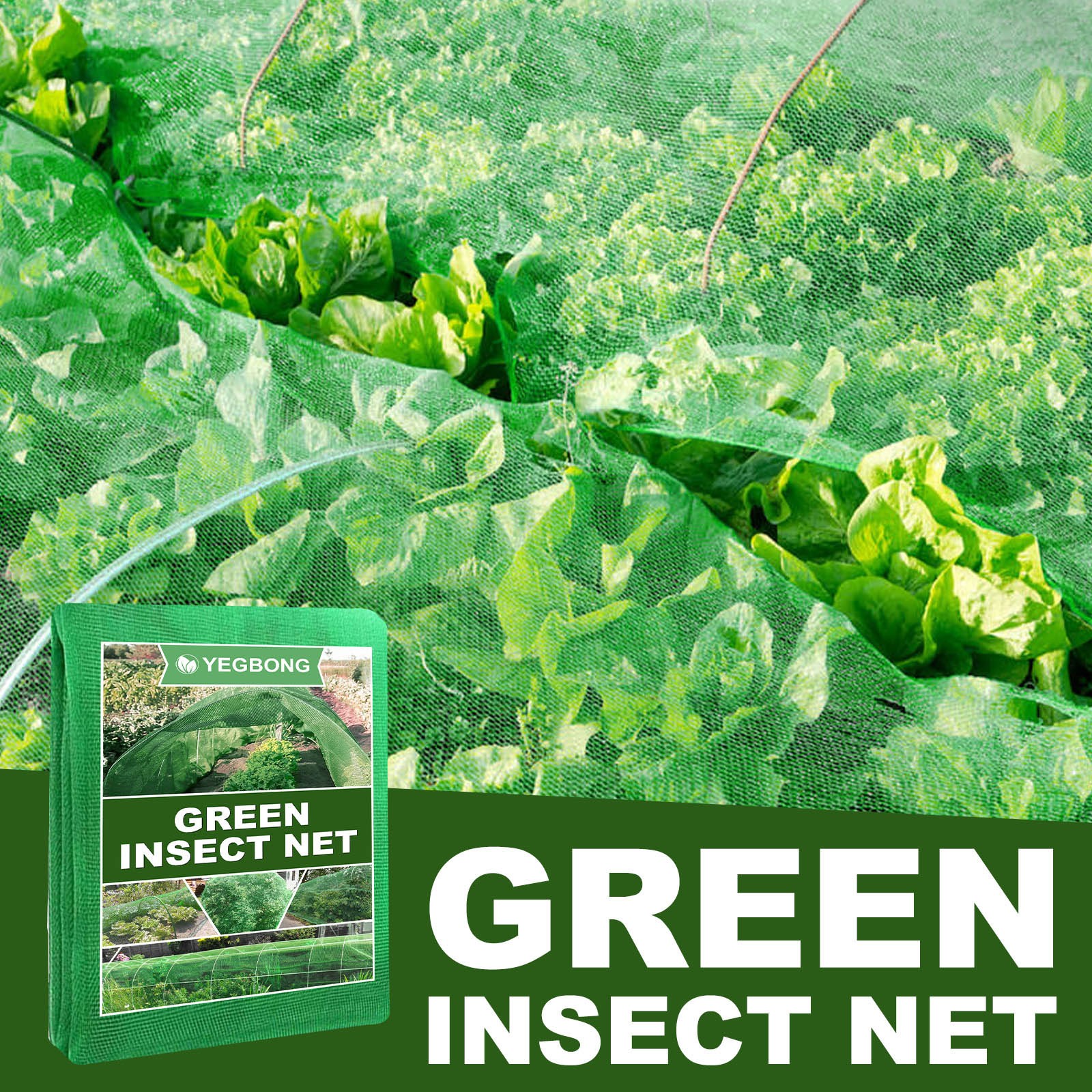 Garden Vegetable Insect Net 2*5m Cover Plant Flower Care Protection Network Greenhouse Vegetable Insect Net UV resistant Green