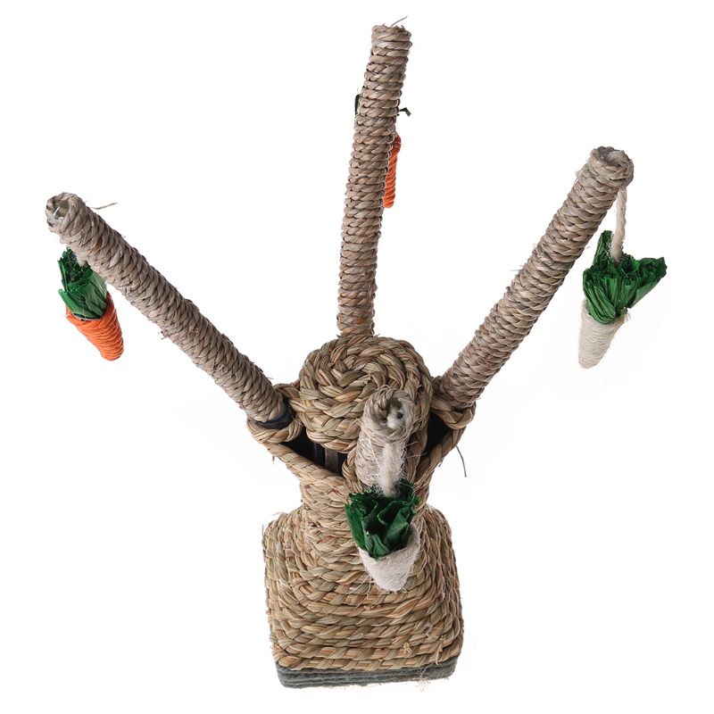 Small Animal Activity Rabbit Toy Fun Carrot Tree Boredom Breaker Rodent Dutch Rat Bite Playing Interaction Lovely Pet