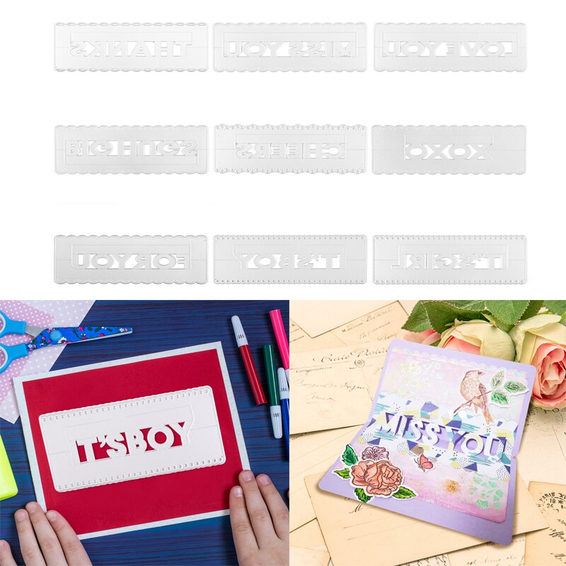 Buchstaben Metall Schneiden Stirbt Kohlenstoff Stahl Schablone Schablone Für DIY Scrapbooking Stirbt schneiden Präge Papier Karten Album Machen Handwerk