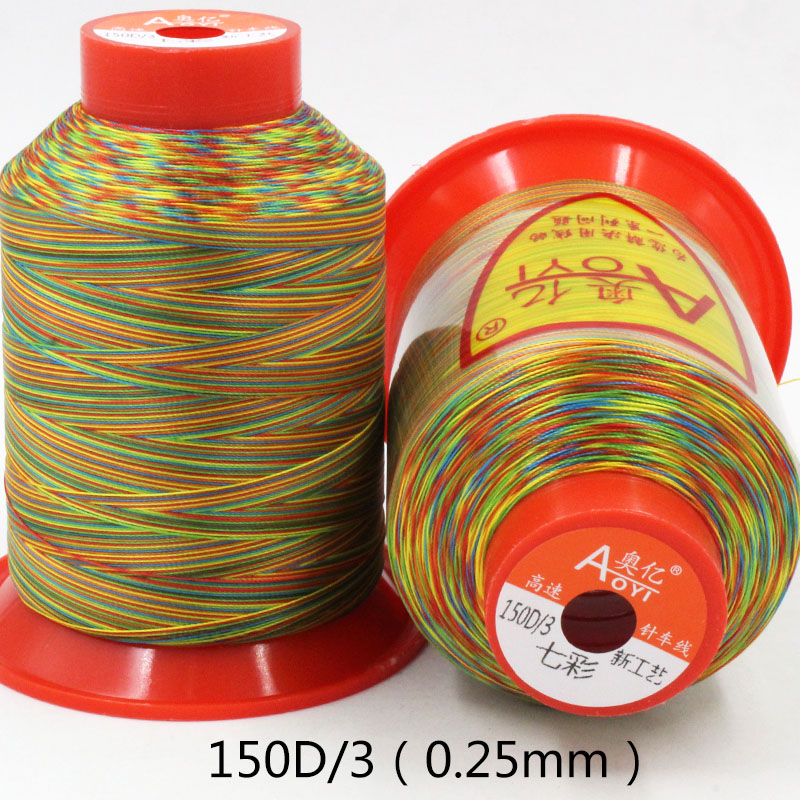 AOYI-Hilo de nailon de alta resistencia para teñir, máquina de pulir de alta resistencia, color arcoíris, 210D: 150D3