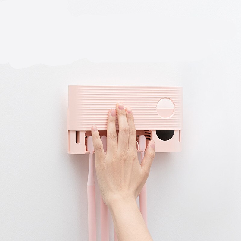 Xiaomi Mijia UVC Ultraviolet Sterilization Air-dry Toothbrush Holder Toothpaste Dispenser Rack Wall-mounted Bathroom Accessories