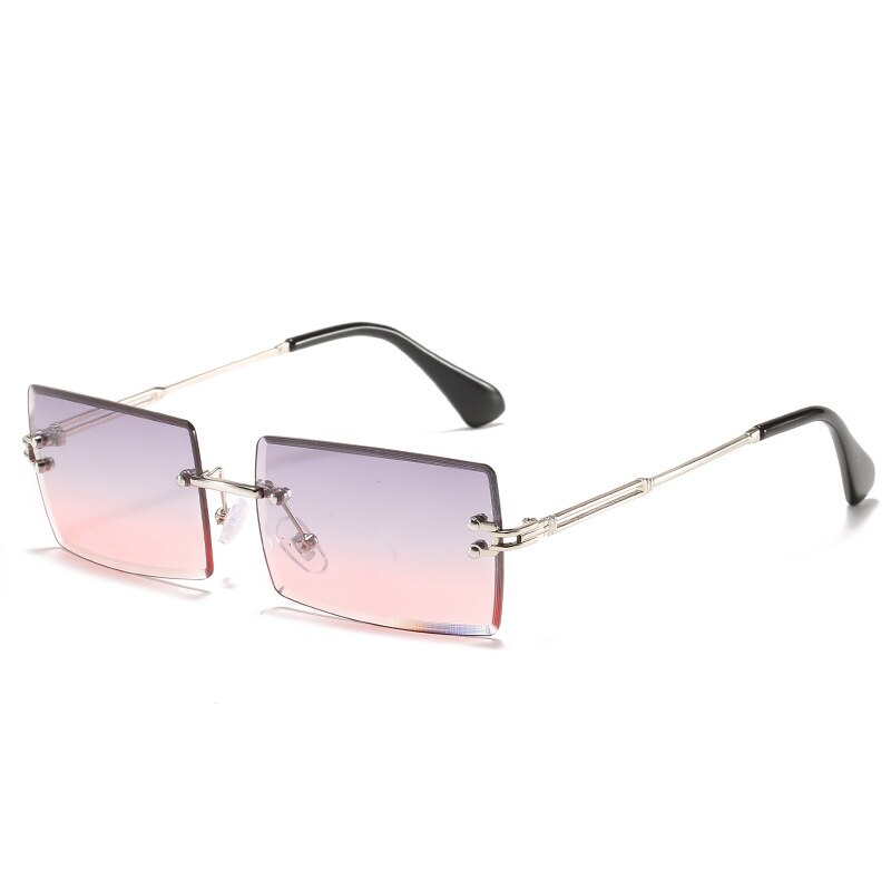 YAMEIZE Vintage Kleine Rechthoek Zonnebril Voor Vrouwen Mannen Retro Vierkante Eyewear UV400 Bescherming Schaduw Rijden Outdoor, Zwart Blauw, Standard Adult Size