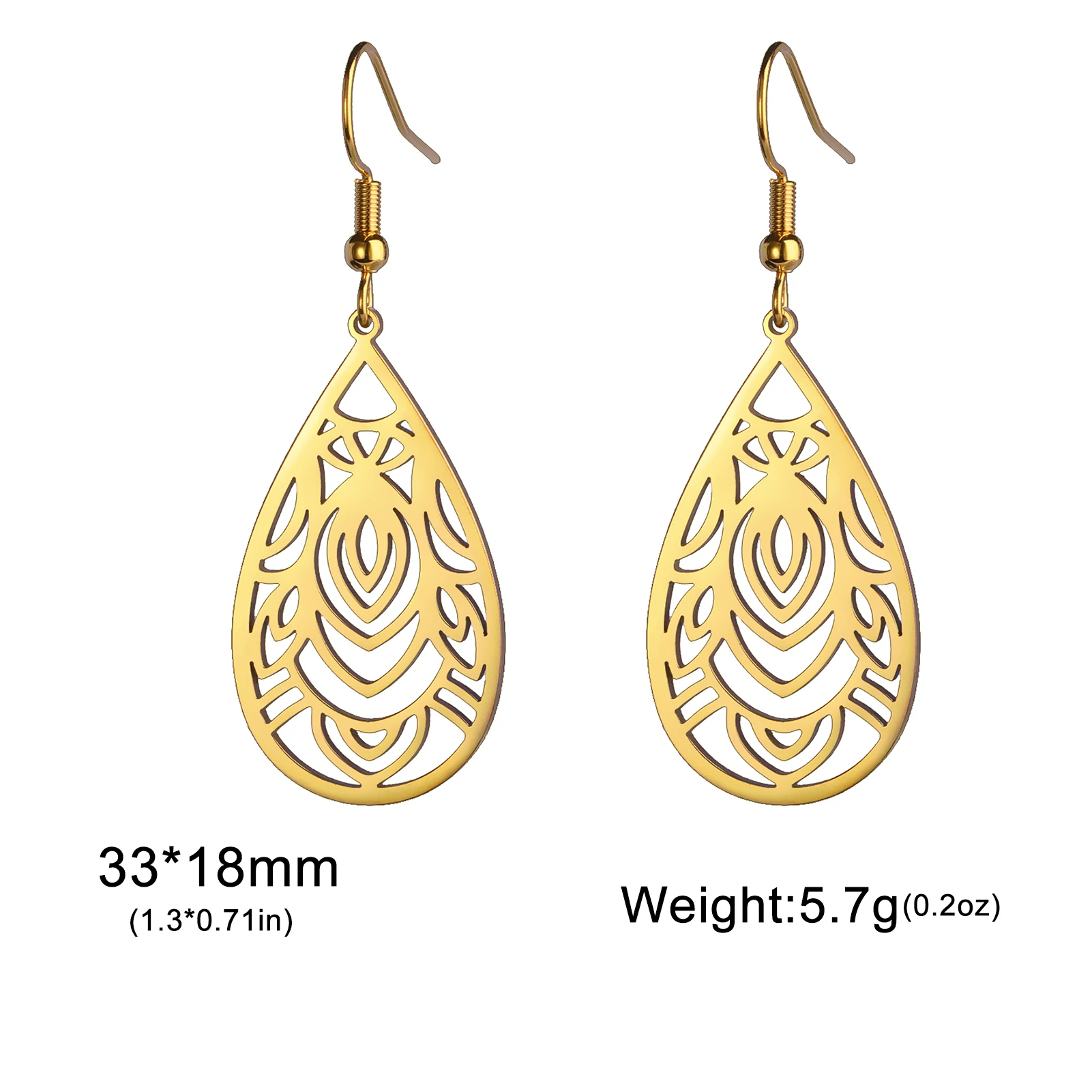 Cazador Orecchini pendenti in filigrana bohéaspetto Orecchini pendenti etnici con fiori in acciaio inossidabile per gioielli da donna Regalo di san Valentino tutto'ingrosso: PALLADIUM