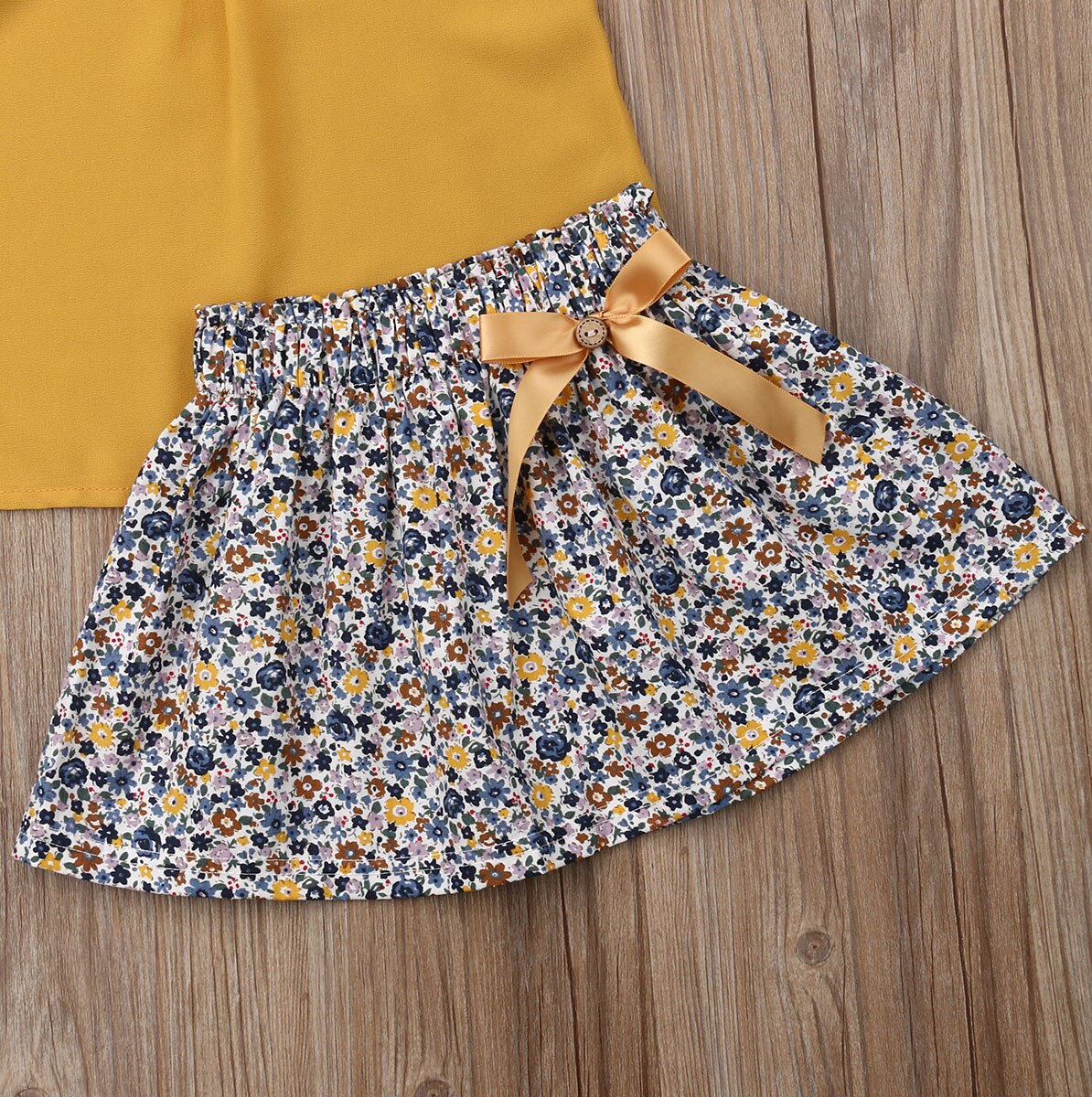 Peuter Baby Meisje Zomer Kleding Fly Mouw Ruches Tops Bloemenprint Tutu Rok 2 stuks Outfits Kleding