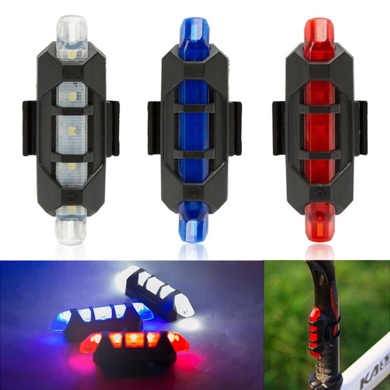 MTB Bike Bicycle Light USB Charging LED Warning Light Taillight Bike Front Rear Light Cycling Bicycle Accessories Bike Headlight