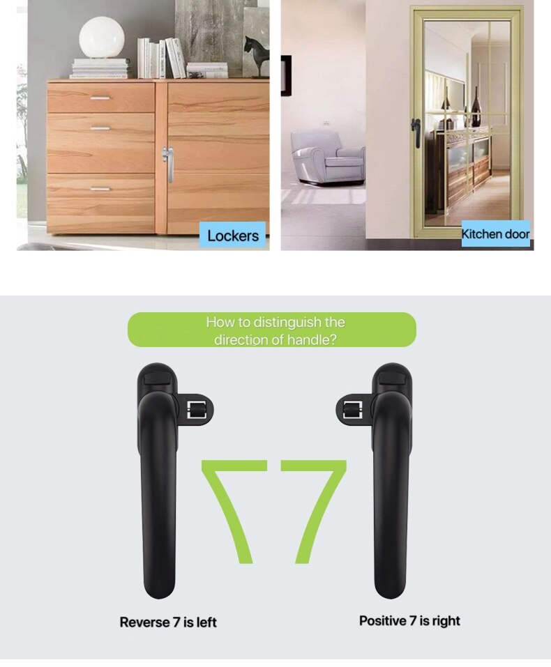 Aluminum Alloy Push Pull Inside and Outside Open Window Door Handle with Buckle