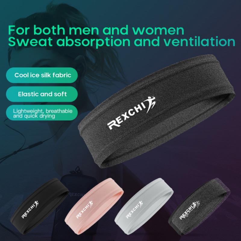 Einfarbiges yoga-haarband, schweißabsorbierend, atmungsaktiv und schnelltrocknend, aus eisseide, antitranspirant, unisex