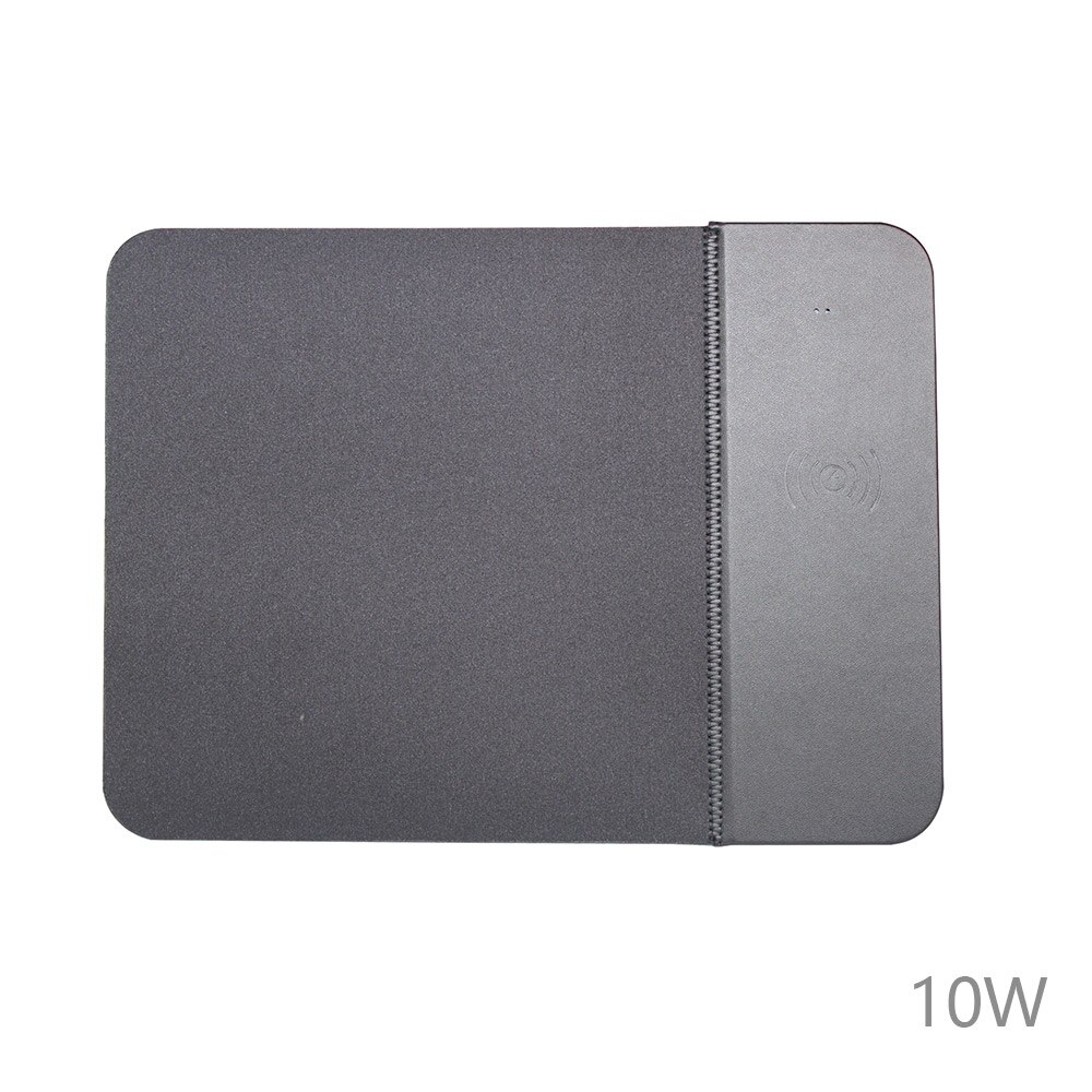 Kisscase qi trådløs lader lademusematte til iphone 8 8 Plus x xs xr pu lær musematte til samsung  s8 s9 s10 s10e: Svart 10w