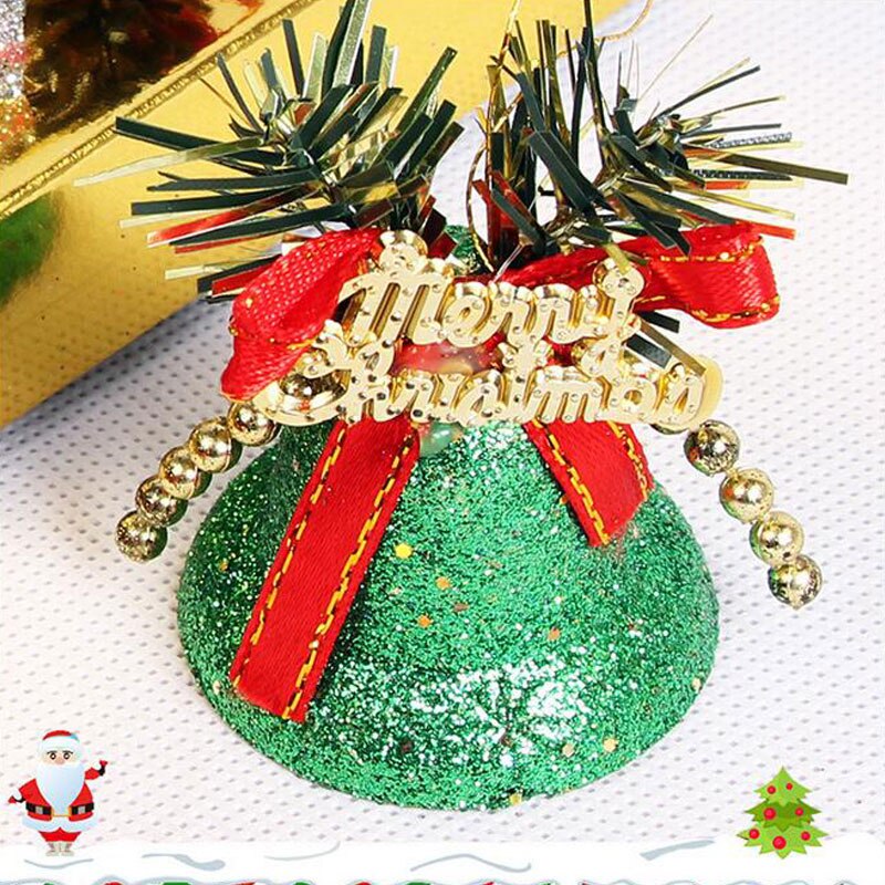6Pcs Christmas Jingle Bells Decorative Bells With Ribbon Bowknot Mini Craft Bells Bulk For Festival Party Xmas Tree Decor