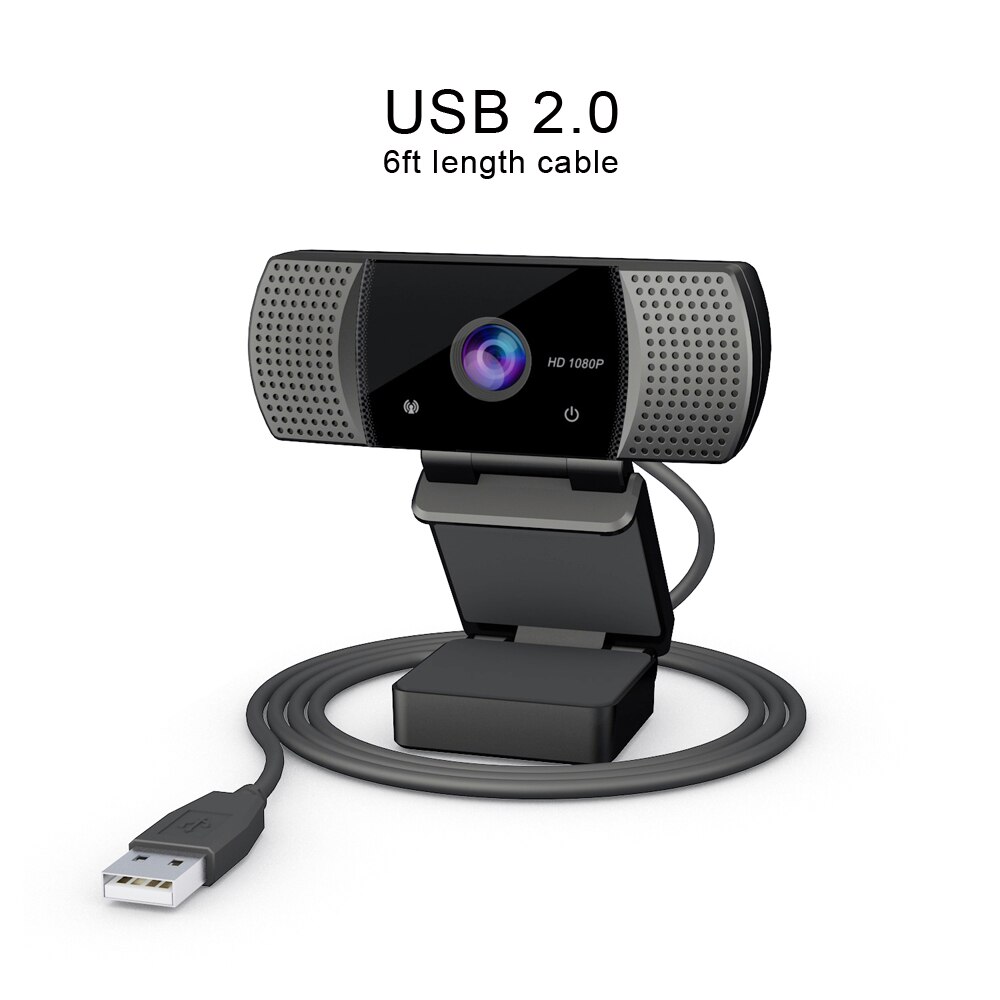 HD 1080P Macchina Fotografica di Fotoricettore del Webcam USB2.0 Messa A Fuoco Automatica Chiamata video con Il Mic per il Calcolatore Del PC Del computer Portatile per video Conferenza netmeeting