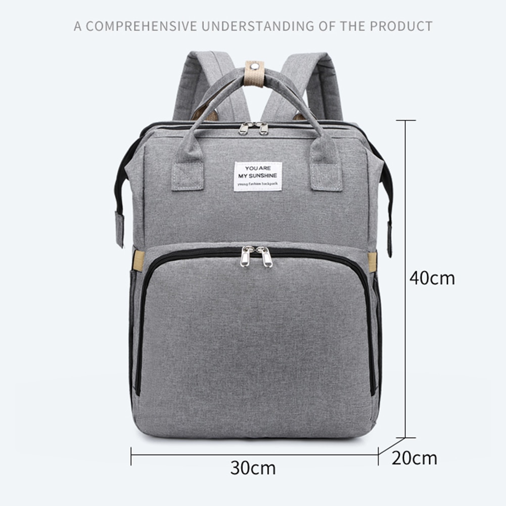 Sac à dos à couches multifonctionnel 3 en 1, berceau pliant, sac d'allaitement de maternité, sac à dos de voyage de grande capacité pour maman