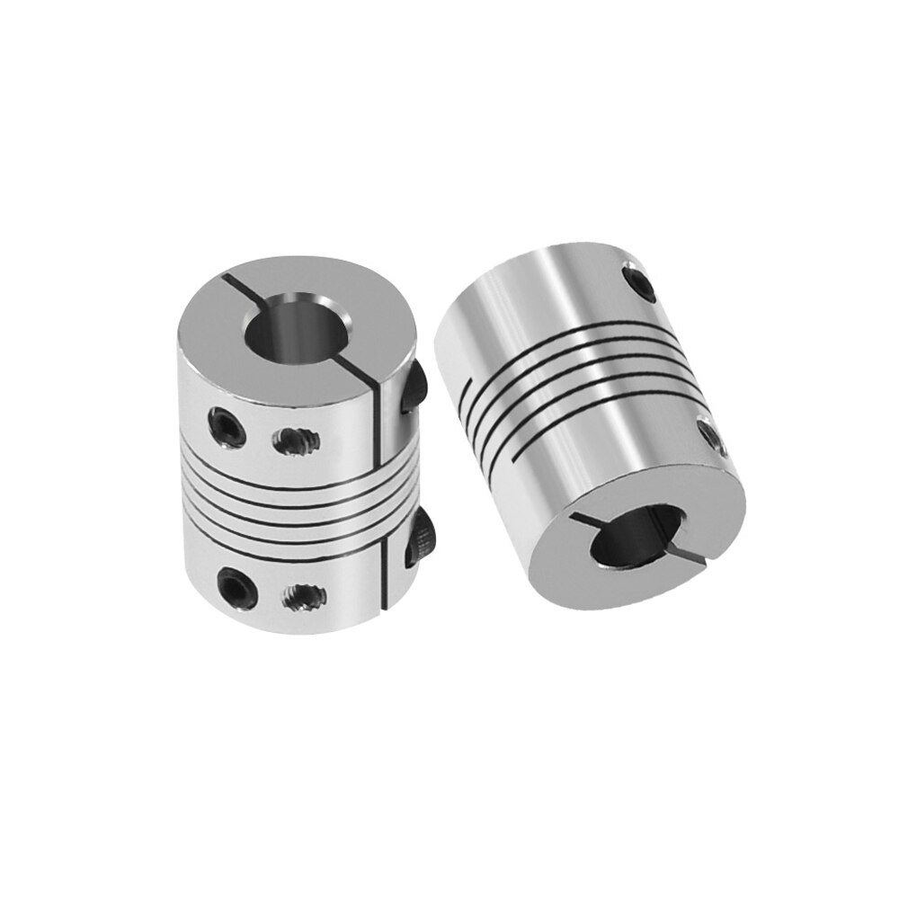 Piezas de impresora 3D T8, tornillo de plomo, acoplador de eje rígido, paso a paso abrazadera, acoplamiento de servo motor D20 L25 5x8x25mm para cr10 ender 3, 1 ud.: silver 8x8x25mm