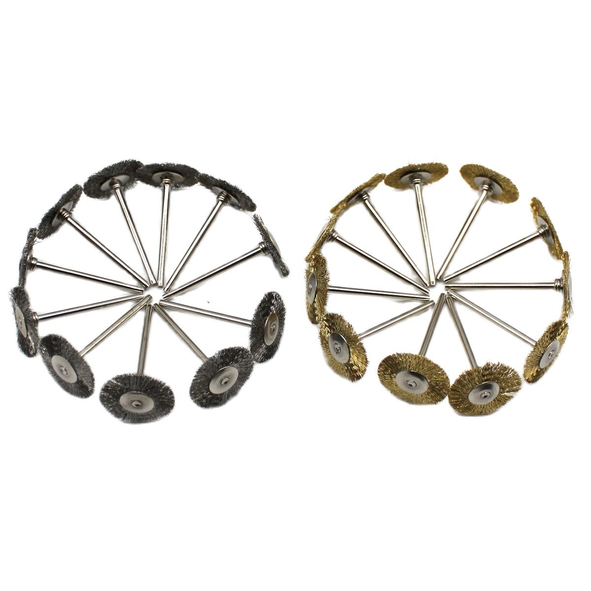 20pz Spazzola per lucidatura gioielli Feltro di lana di cotone Rettifica Levigatura Testa Abrasiva Lucidatura Ruota 2.35MM Gambo Trapano Utensile rotante: Grigio