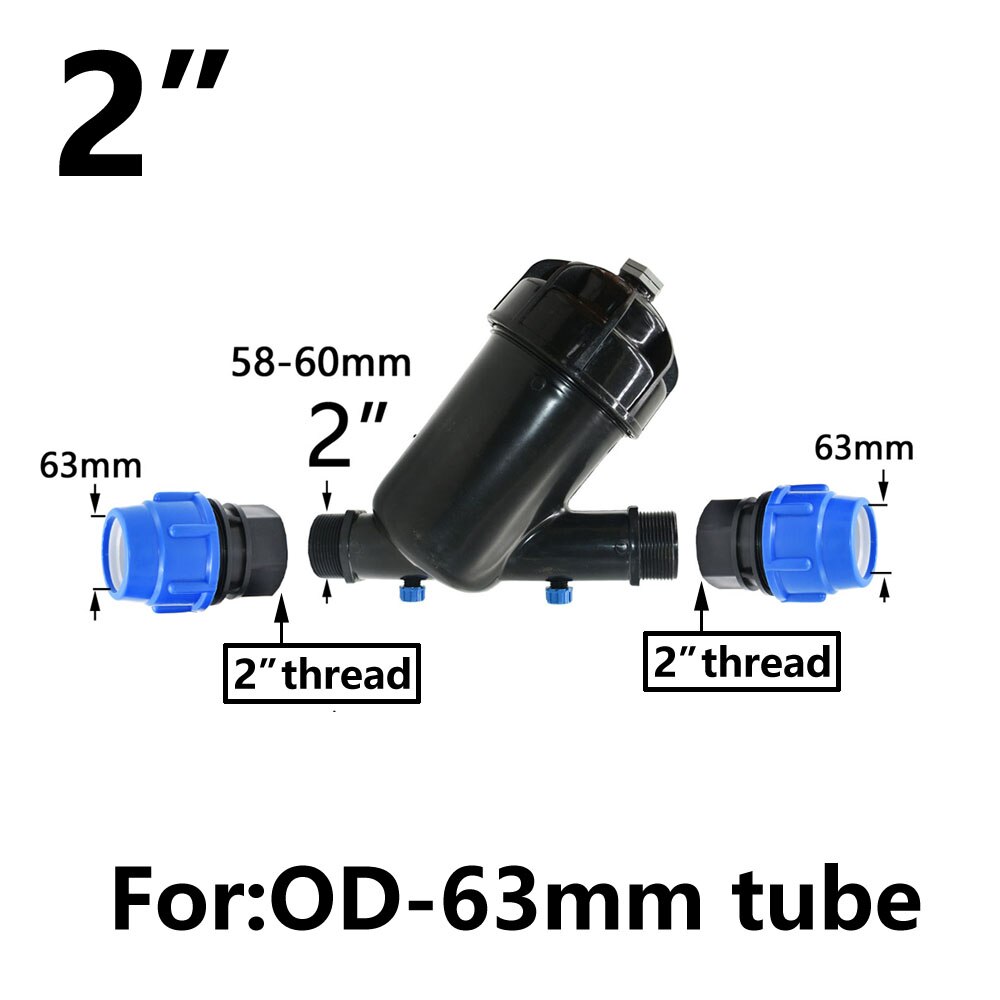 3/4" 1" 1.25",1.5",2" 120 Mesh Screen Filter Garden Drip Irrigation System Filter Mesh Agriculture Greenhouse Sprayer Watering: Orange