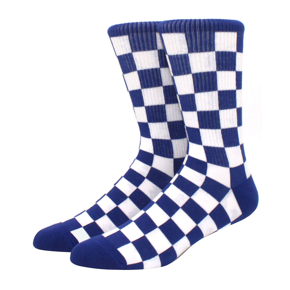 Calzini Unisex A Scacchi Harajuku – Calze In Cotone Con Motivo Geometrico Bianco E Nero, Ideali Per Streetwear E Skateboard