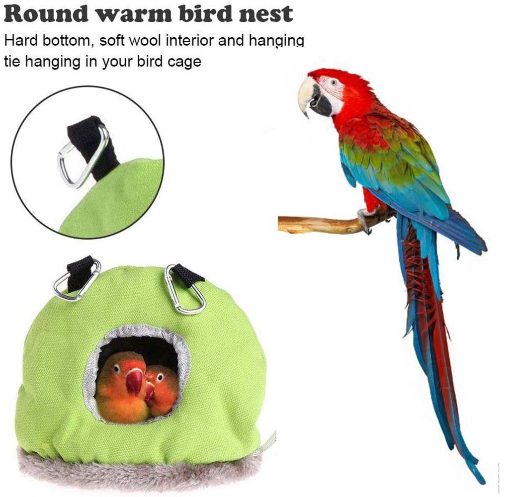 Warm Vogel Bed Huis Hut Opknoping Kooi Pluche Vogel Hamster Parrot Plus Fluwelen Verdikking Herfst En Winter Warm Katoen nest