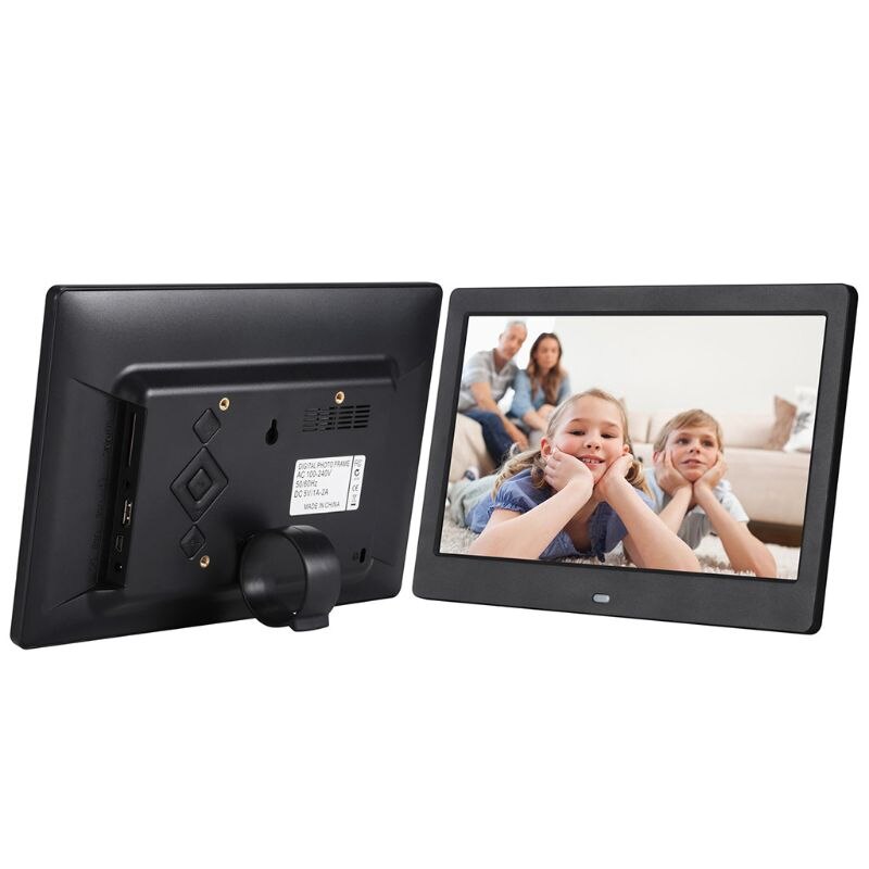 Digital Photo Frame 10.1 inch Picture Frame Full TN Display Background Music Support 64GB Remote Control