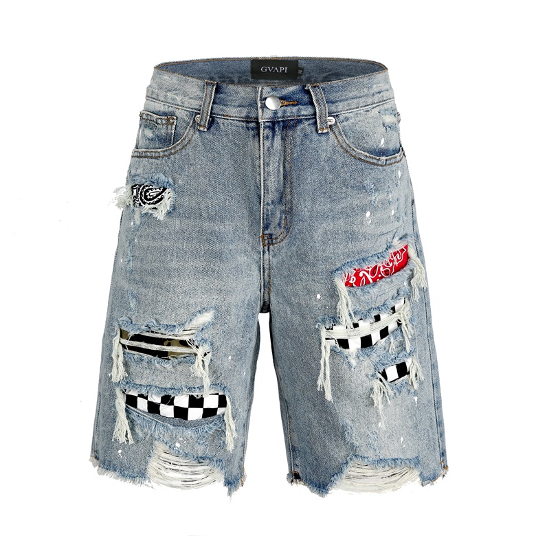 GUAPI GVAPI MMXV DESTROYER DENIM SHORTS BLUE: 30