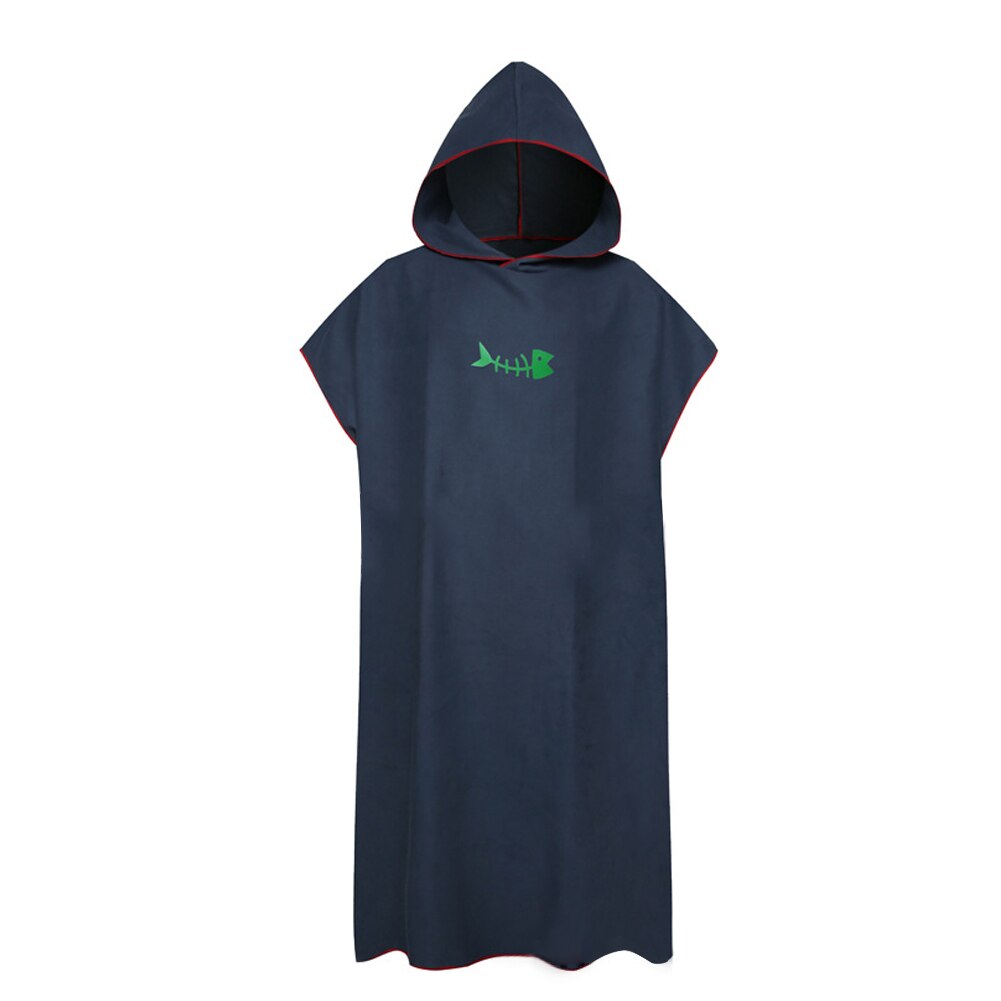 Volwassen Duiken Pak Veranderen Gewaden Poncho Hood Sneldrogend Hooded Handdoek Sneldrogende Absorberende Zweet-Absorberende Zwemmen gewaad: Marineblauw