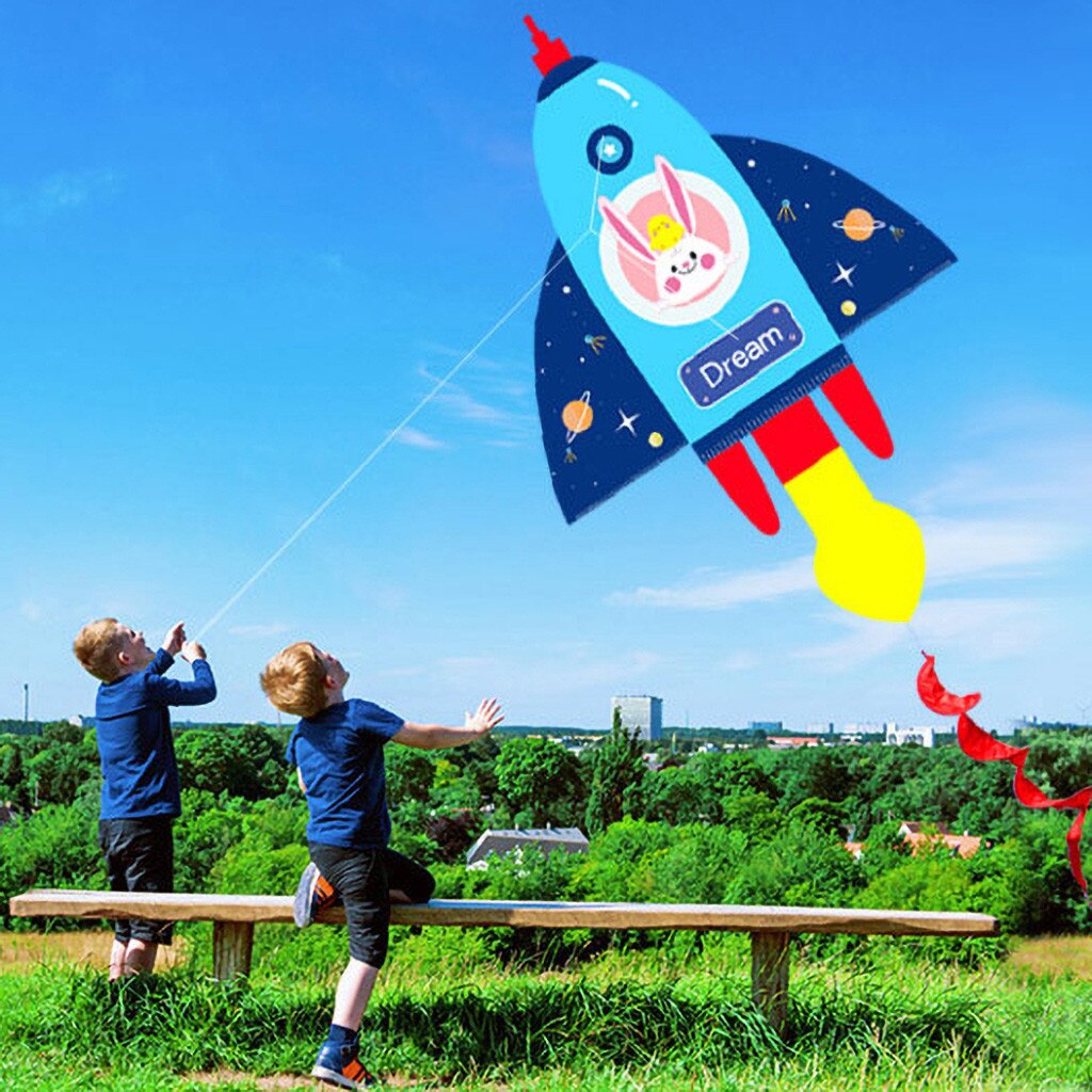 Cartoon Kite - 126x80cm - Polyester - Single Line with Tail - Outdoor Sport Toy for Kids