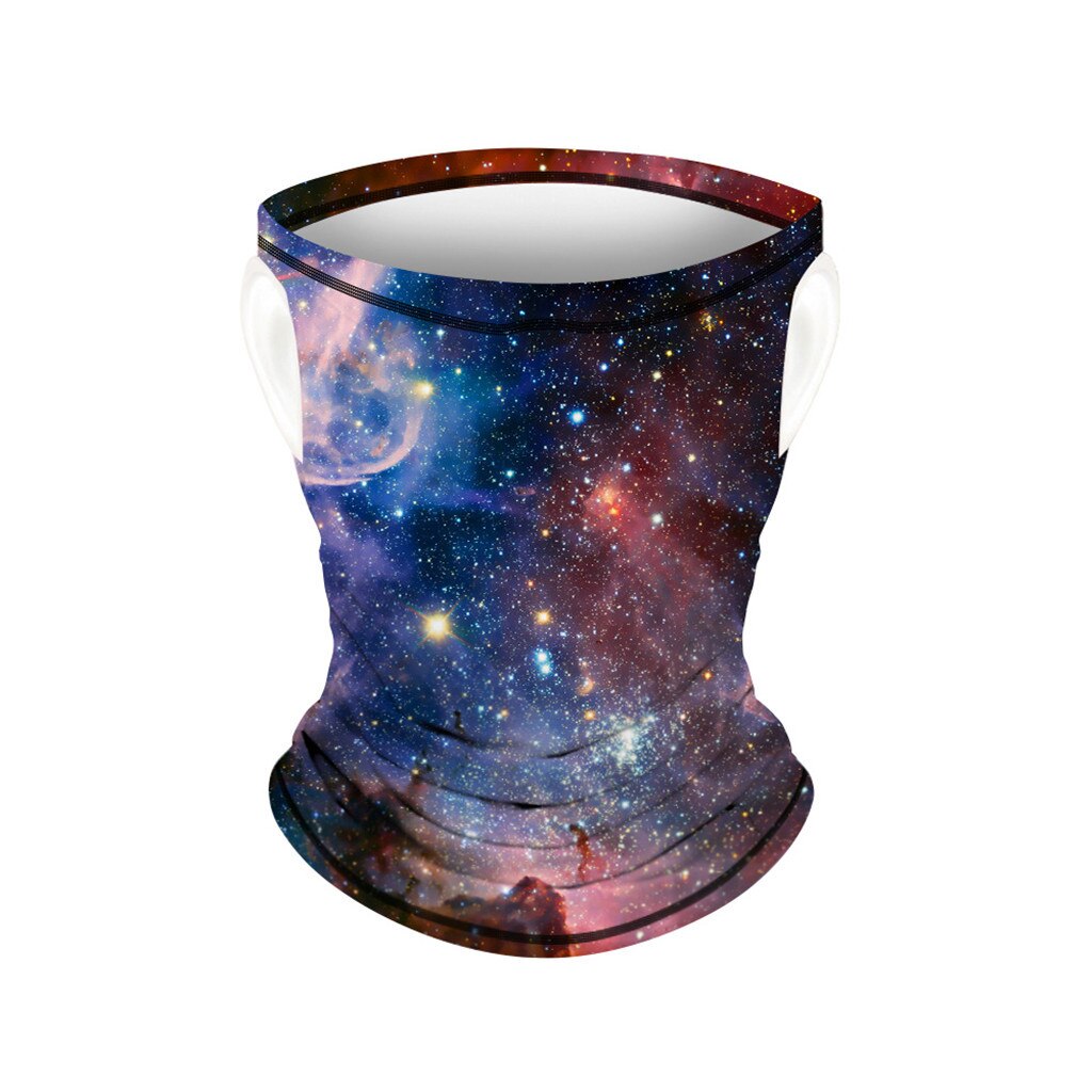 Unisex Washable Rave Bandana Children Outdoor Print Seamless Ear Mask Sports Scarf Neck Tube Dust Riding Mask Windproof Scarf