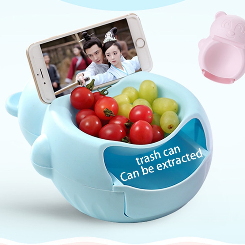 Recipiente de plástico para aperitivos vagos, caja de almacenamiento moderna para sala de estar, Caja de almacenaje de semillas y frutos secos, recipiente para fruta