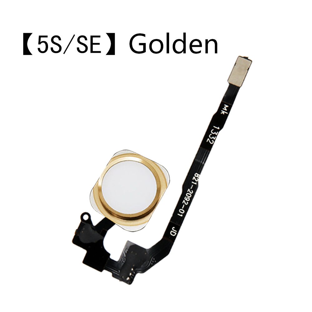 Home Button Flex Cable For iPhone 5 S 5S SE 6 6Plus 6s Plus 7 7Plus 7P Home Return Button Flex Cable Assembly: i5S SE Golden