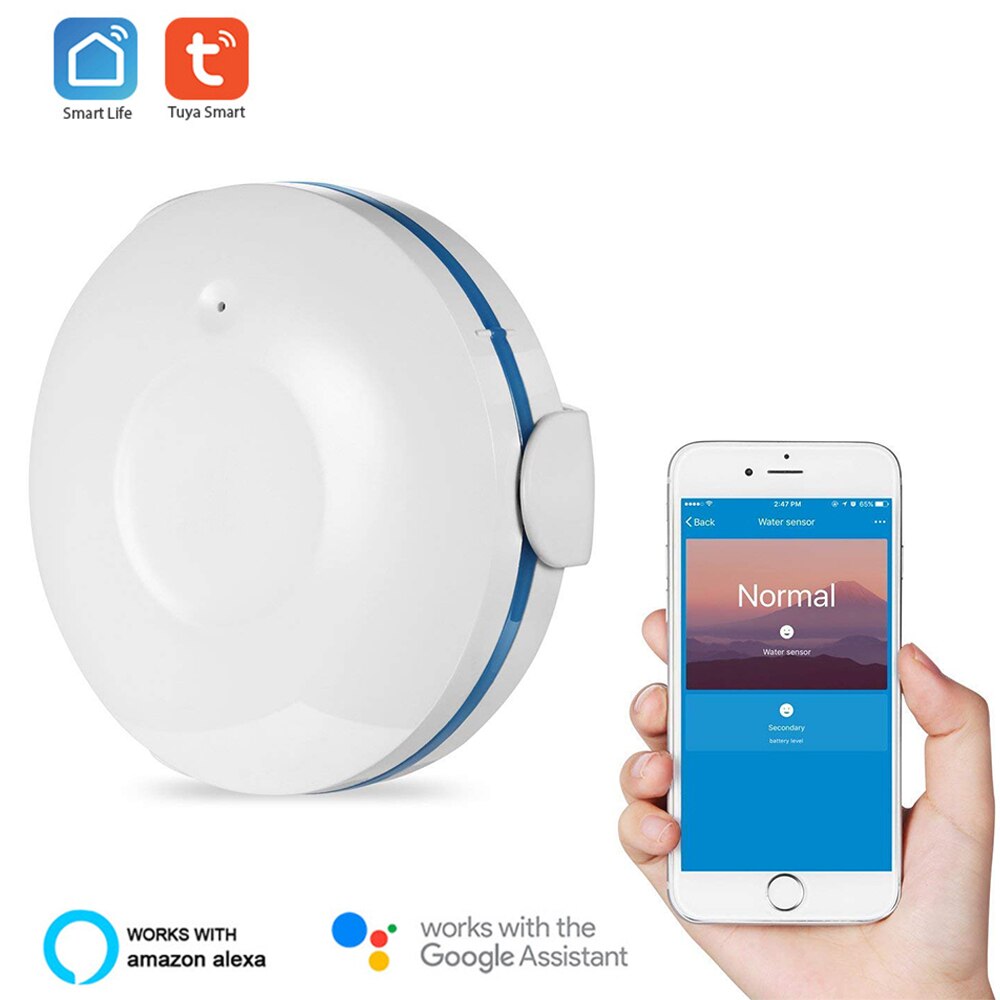 Tuya smart wifi water sensor/water flood sensor Compatible with Alexa,Google Home and IFTTT: Default Title