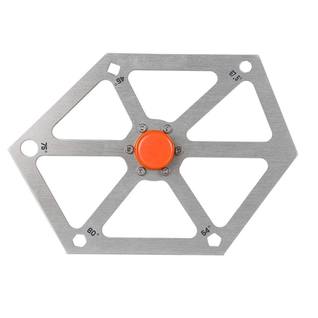 Magnetic Ruler Hexagon Table Saw Multi Angle Measuring Ruler Woodworking Adjustable Angle Finder Construction Protractor Tool: Silver