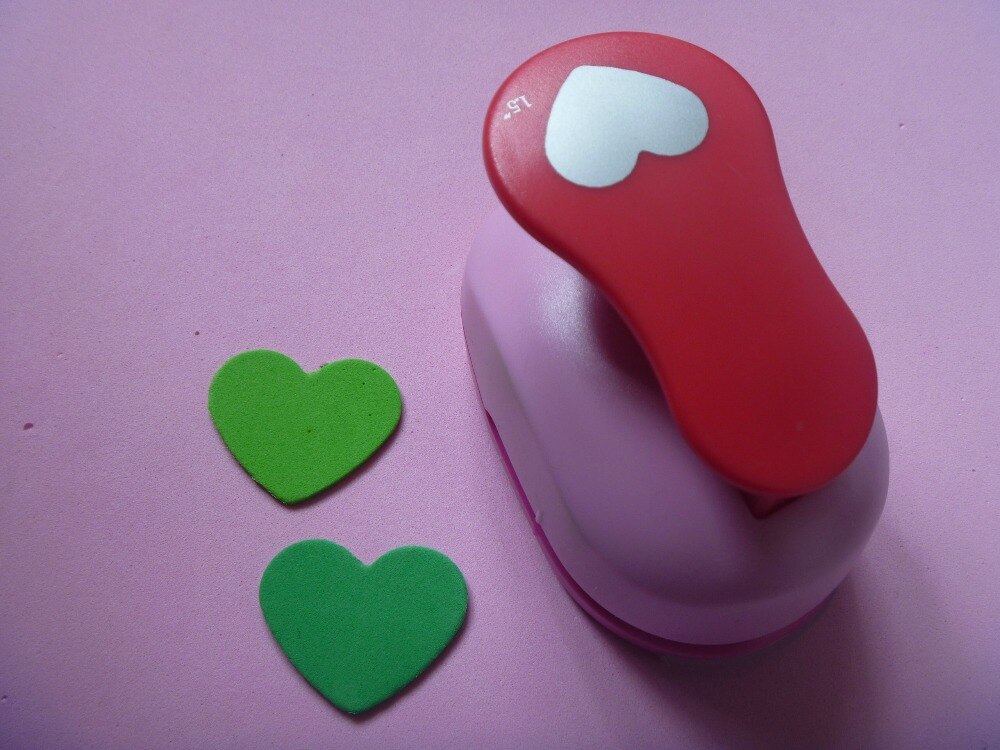1pc 1.5 inch heart shape of eva foam punch craft punch scrapbooking punches paper cutter for DIY artwork