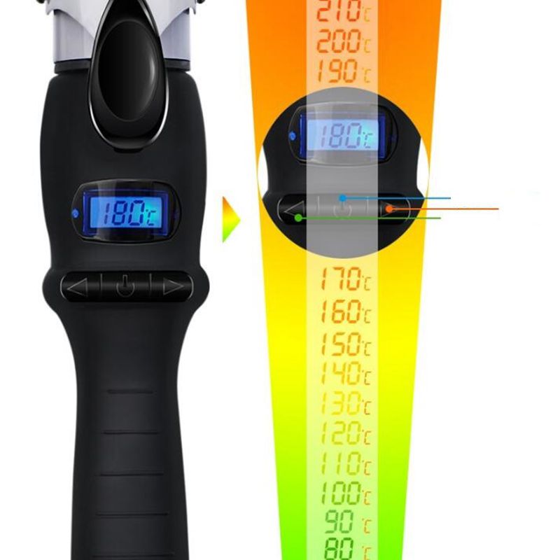 Professioneller elektrischer Lockenwickler wanken, Temperatureinstellung, Lockenstab, 22–38 mm LCD-Bildschirm