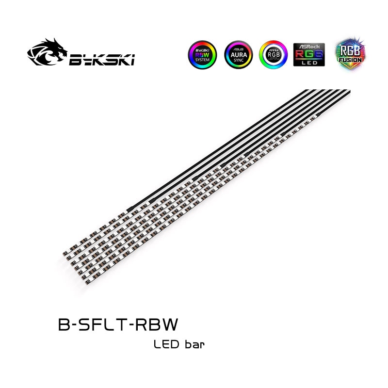 Bykski 5v 3- pins a-rgb niet-waterdichte zachte strip / led-lichtstrip voor cpu-gpu-blok / pomp / waterwegbordvervanging d-rgb