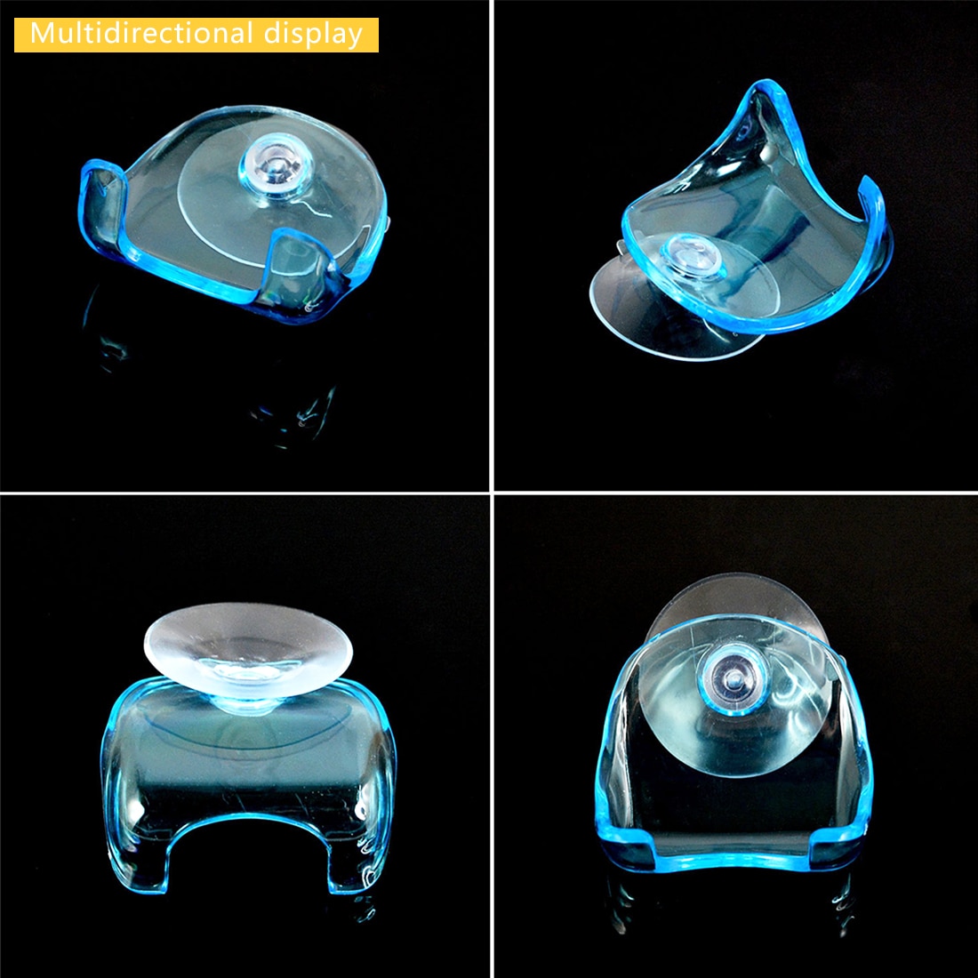 Bathroom Razor Holder 1Pcs Clear Blue Plastic Super Suction Cup Razor RackSuction Cup Shaver