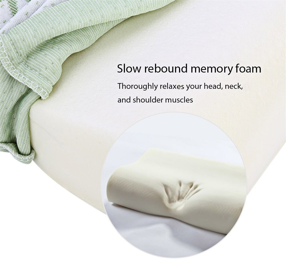 Original Bamboo Fiber Pillow Slow Rebound Health Care Memory Foam Pillow Memory Foam Pillow Support The Neck Fatigue Relief