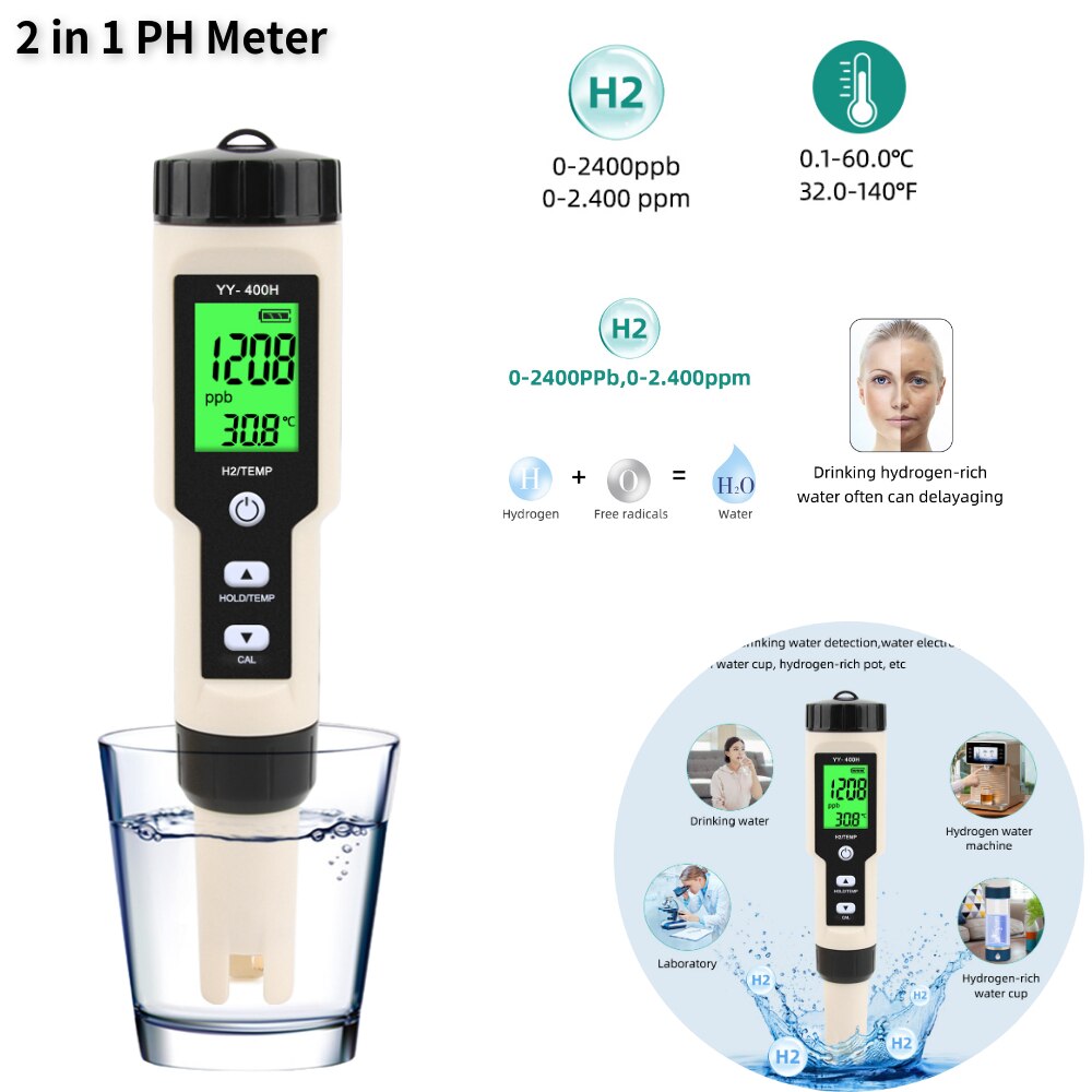 Tds Ph Meter Ph/Tds/Ec/Temperatuur Meter Digitale Water Monitor Tester Voor Zwembaden Drinkwater aquaria Ph Meter