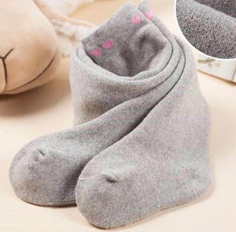 Baby Autumn Winter Tights Baby Toddler Kid Girl Stockings Cotton Warm Pantyhose Solid Color Tight 0-24M