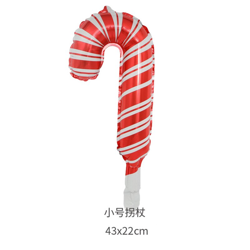 Joyeux noël ballon Santa Clause bonhomme de neige nouvel an noël ballons fête décoration fournitures noël Surpris ballon: crutch 43x22