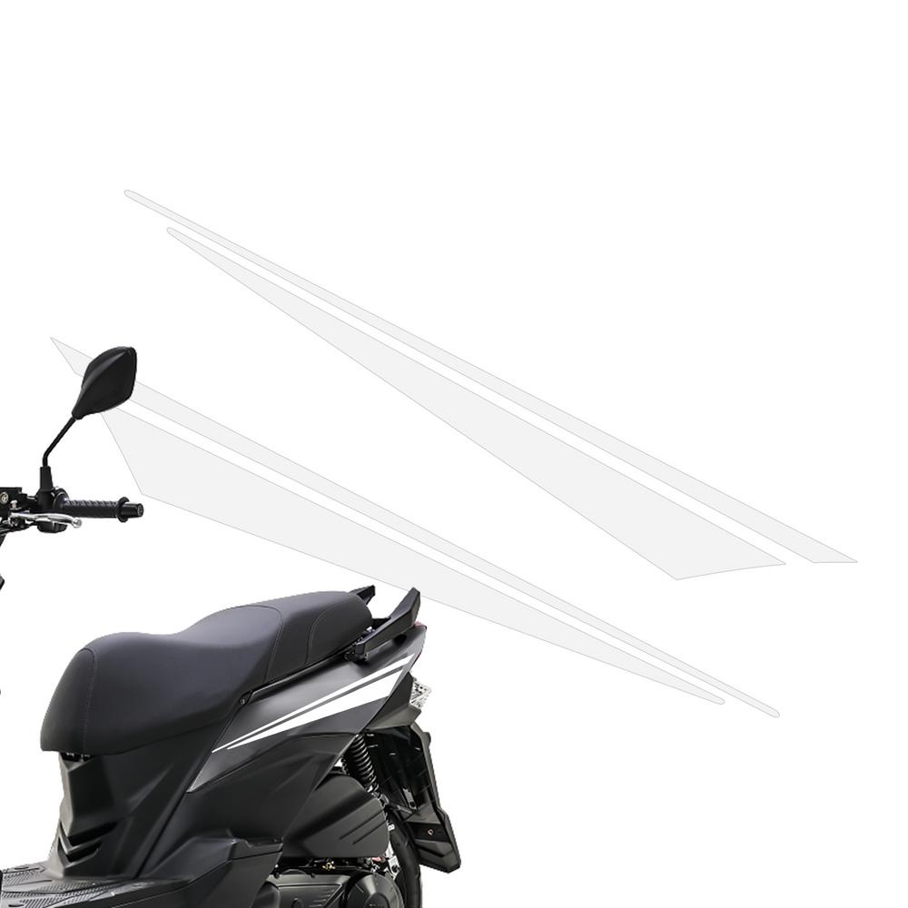 Streifen-Aufkleber für Sportwagen, wasserdichte Motorrad-Aufkleber, Kfz-Aufkleber, leuchtende Farben, starke Haftung, Streifen-Aufkleber: Weiß